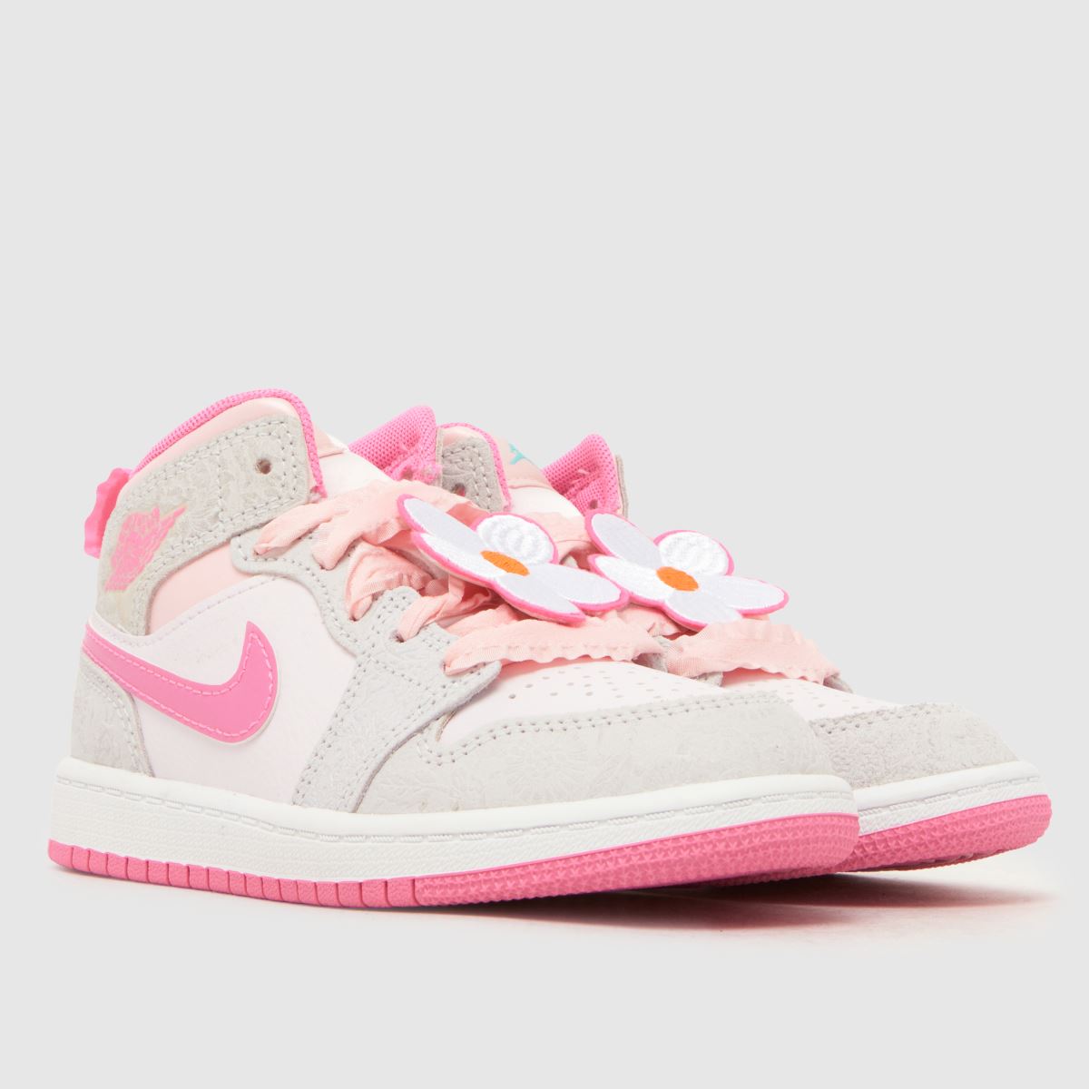 Nike Jordan 1 Mid Girls Junior in Grey Multi Nike Jordan 1 Mid 1