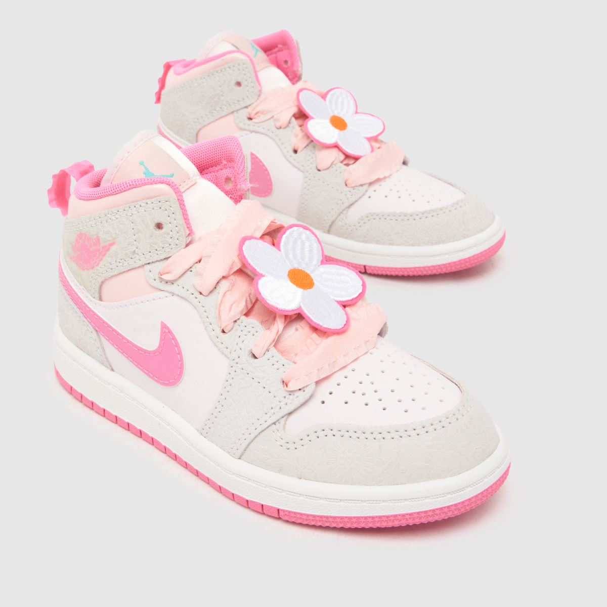 Nike Jordan 1 Mid Girls Junior in Grey Multi Nike Jordan 1 Mid 4