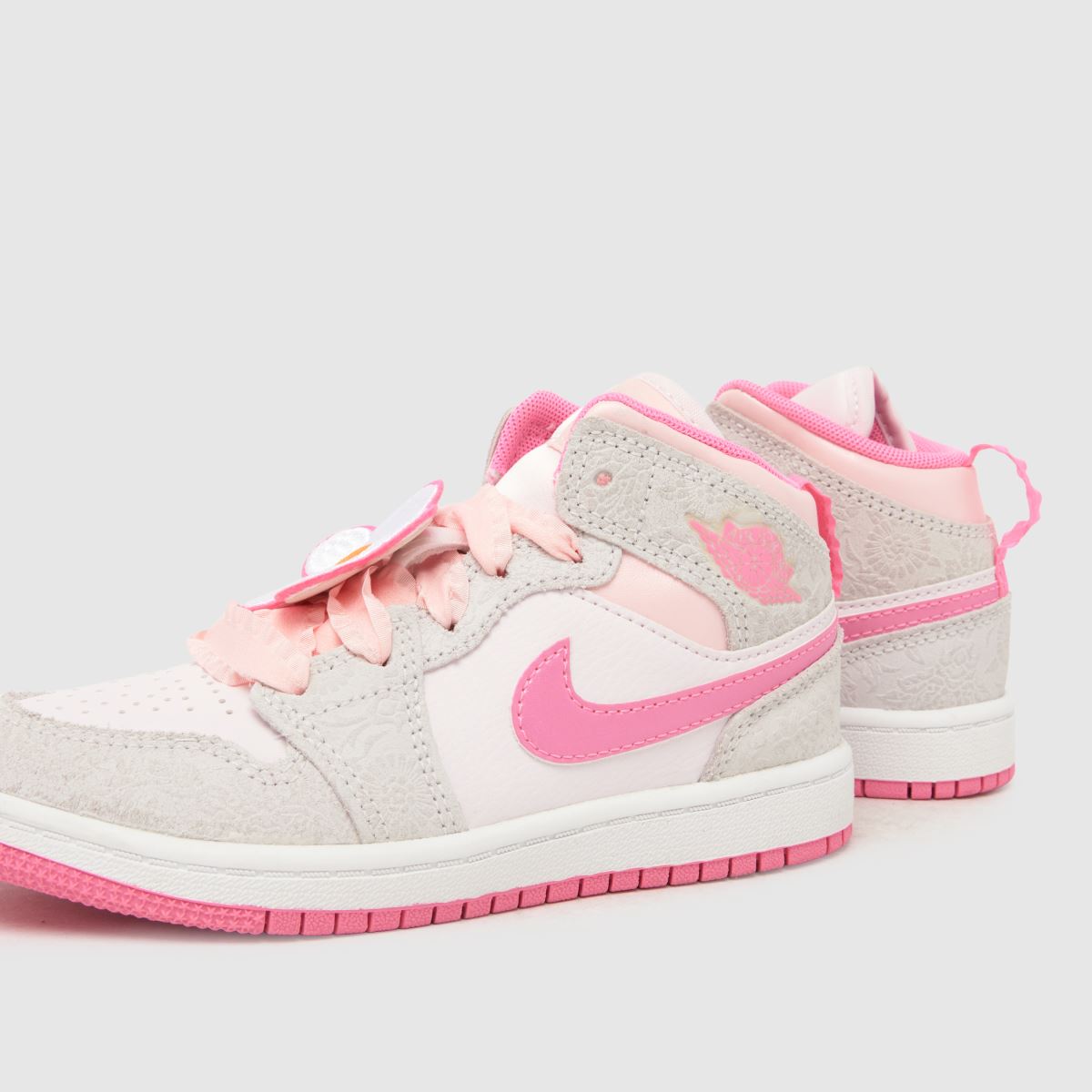 Nike Jordan 1 Mid Girls Junior in Grey Multi Nike Jordan 1 Mid 7
