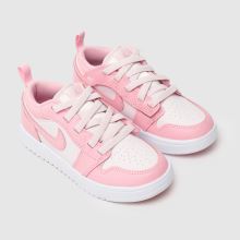 Nike Jordan Air Jordan 1 Low Girls Junior in White & Pink Nike Jordan Air Jordan 1 Low,3 of 4