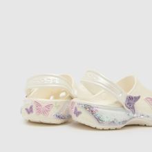 Crocs Classic Butterfly Sparkle Clog Girls Junior in White Multi Crocs Classic Butterfly Sparkle Clog,4 of 4