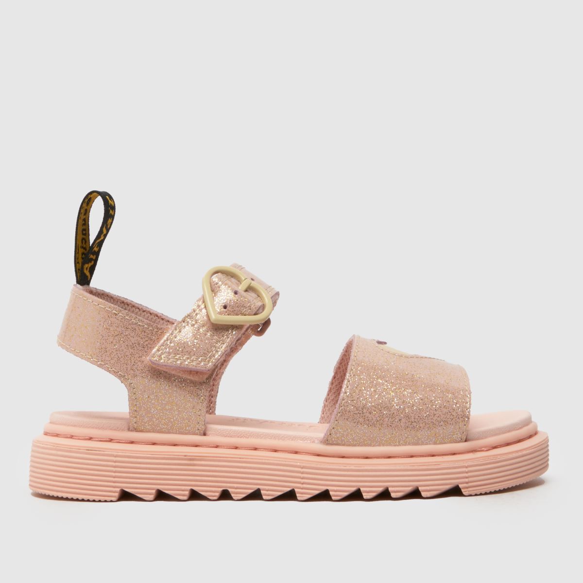 Click to view product details and reviews for Dr Martens Pale Pink Marlowe Hearts Glitter Girls Junior Sandals. Click to view product details and reviews for Dr Martens Pale Pink Marlowe Hearts Glitter Girls Junior Sandals.