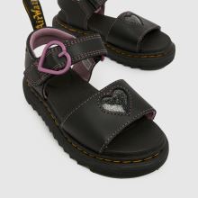 Dr Martens Marlowe Hearts II Girls Junior in Black Dr Martens Marlowe Hearts II,3 of 4