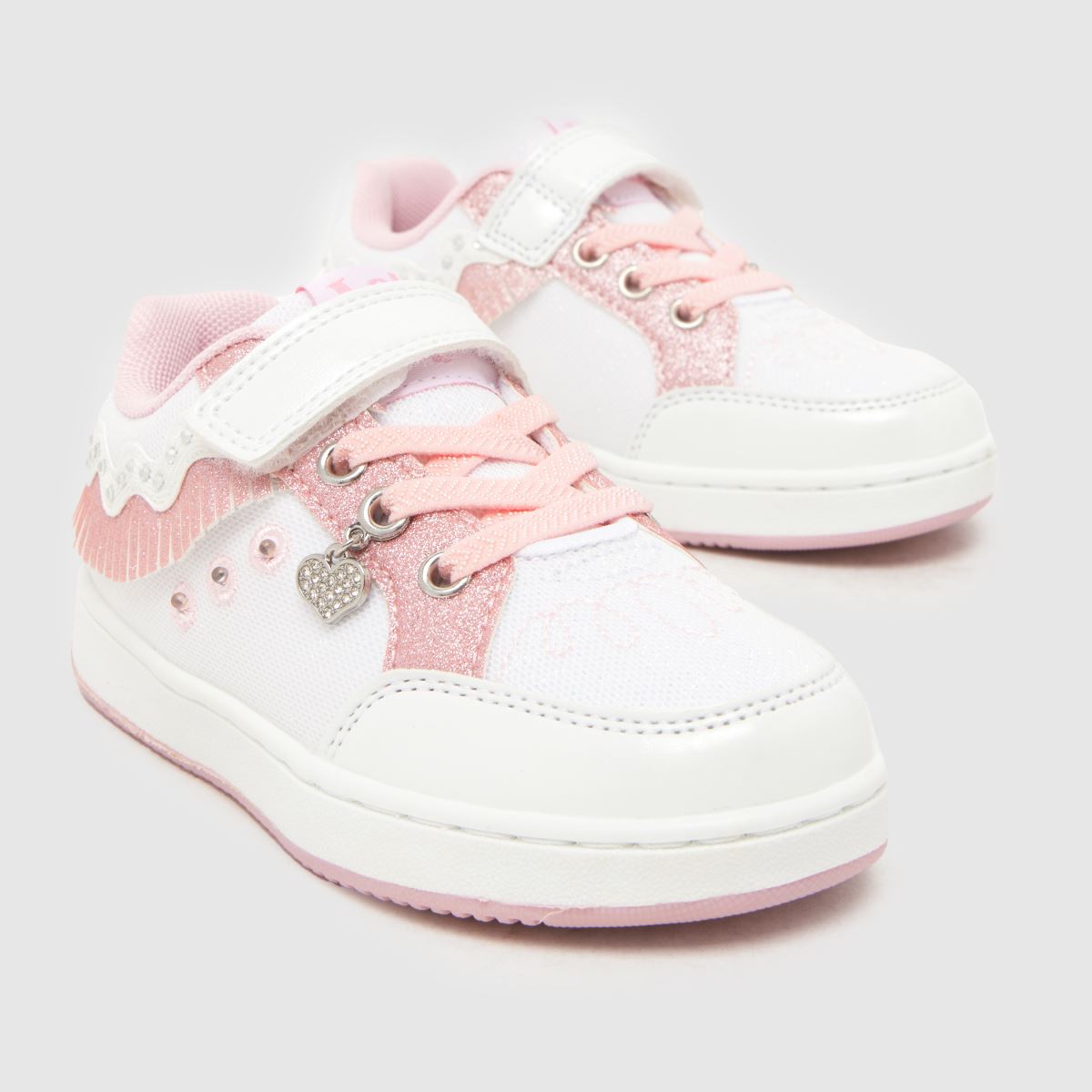 Lelli Kelly Frangetta Mix Girls Junior in White & Pink Lelli Kelly Frangetta Mix 4