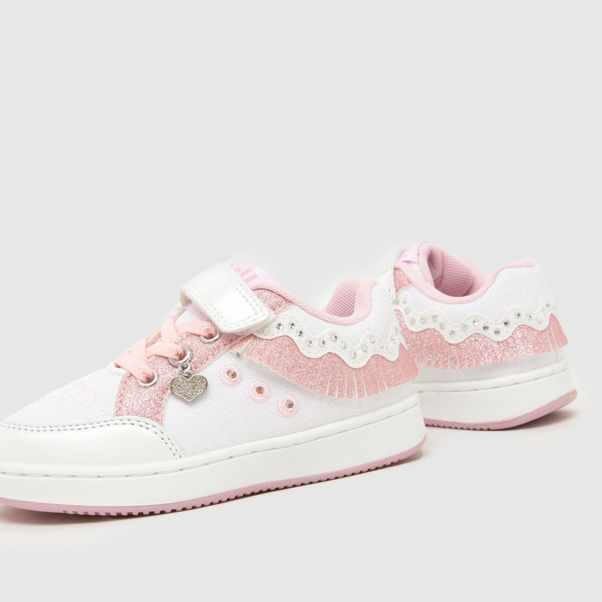Lelli Kelly Frangetta Mix Girls Junior in White & Pink Lelli Kelly Frangetta Mix 7