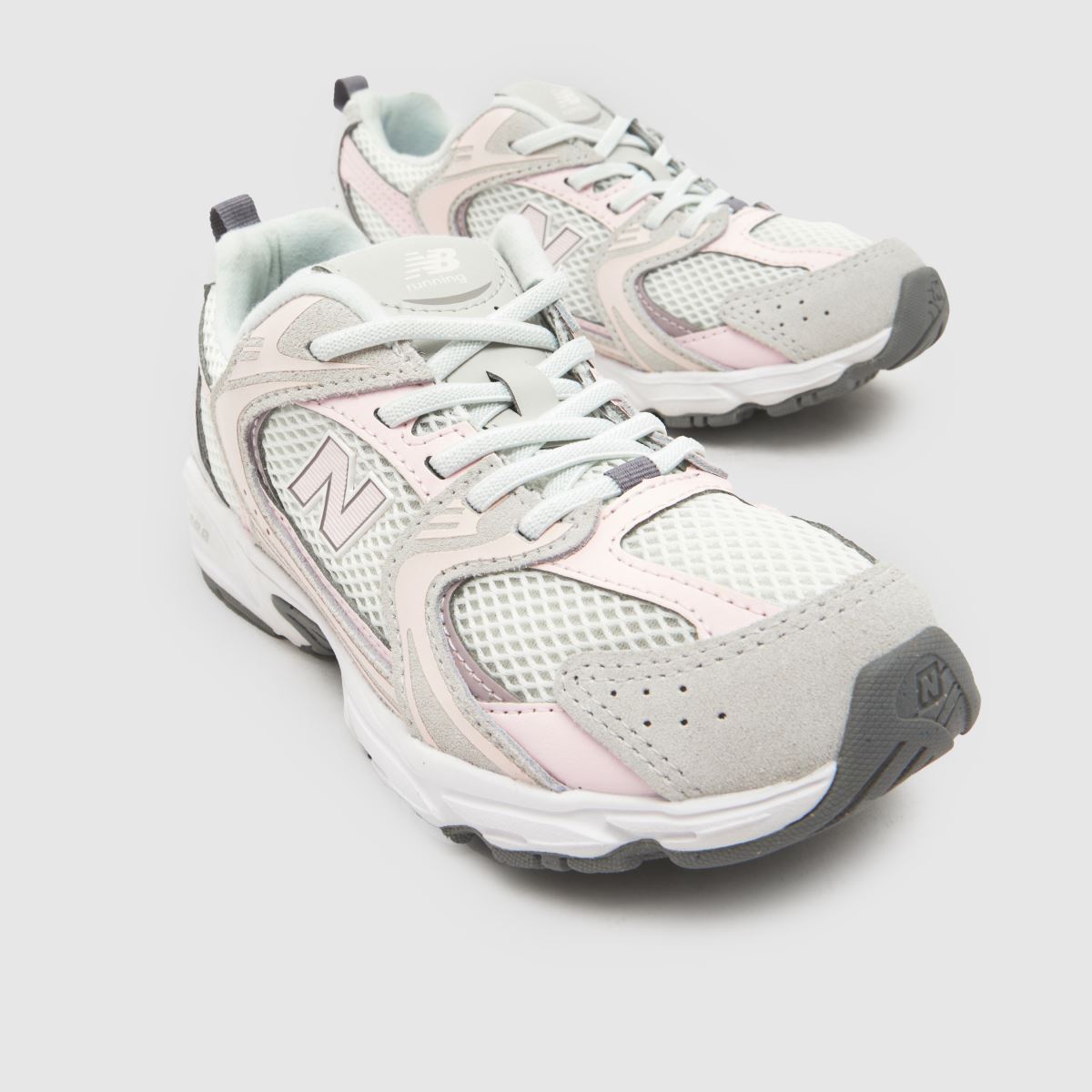 New Balance 530 Girls Junior in Grey Matter & Pink Salt New Balance 530 4