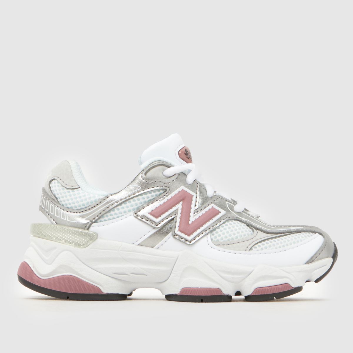 New Balance White Multi 9060 Girls Junior Trainers