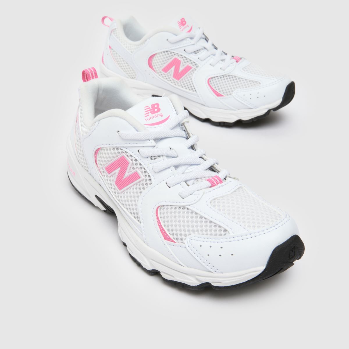 New Balance White & Pink 530 Girls Junior Trainers