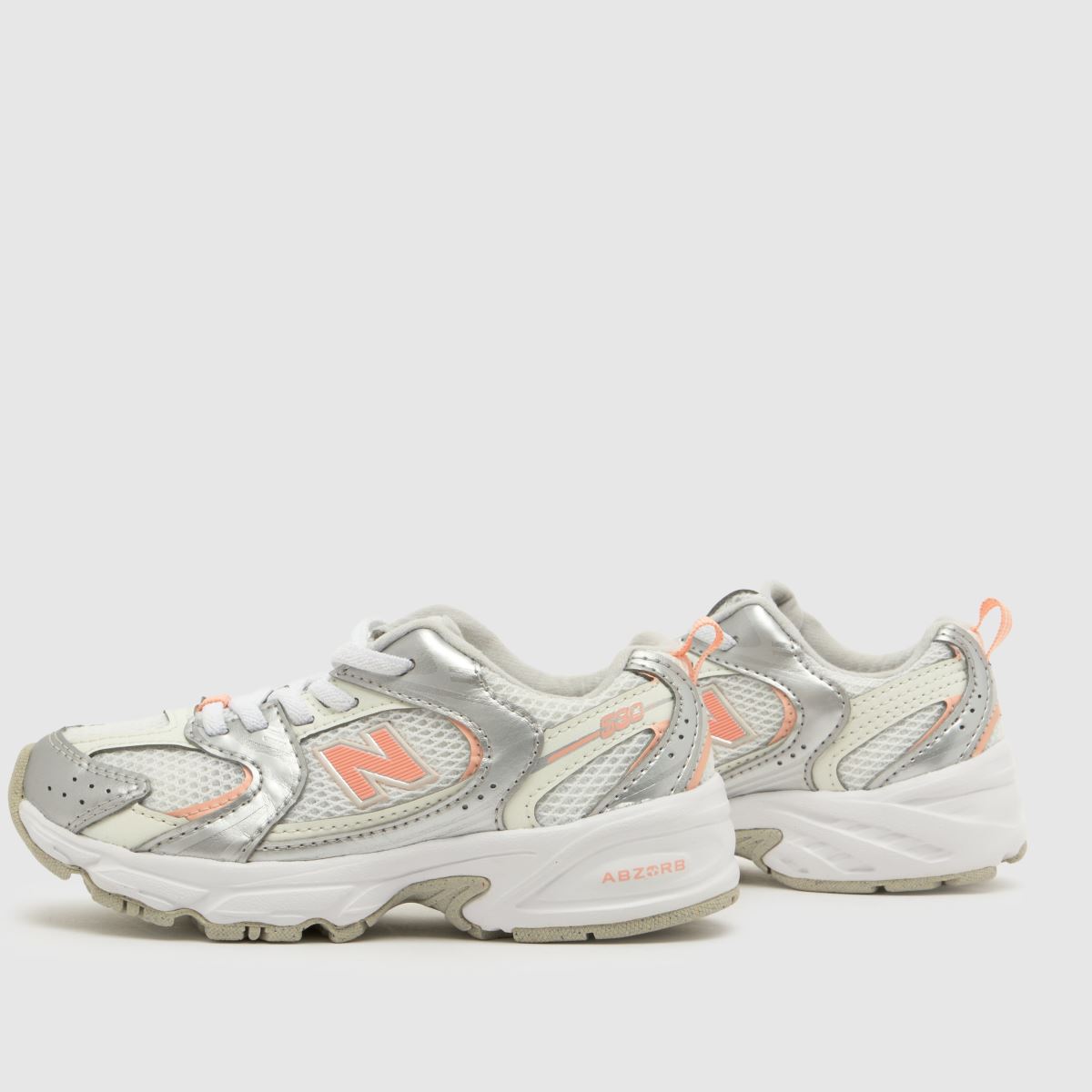 New Balance 530 Girls Junior in White & Pink New Balance 530 7