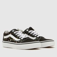 Vans Old Skool Girls Junior in Black Multi Vans Old Skool,2 of 4