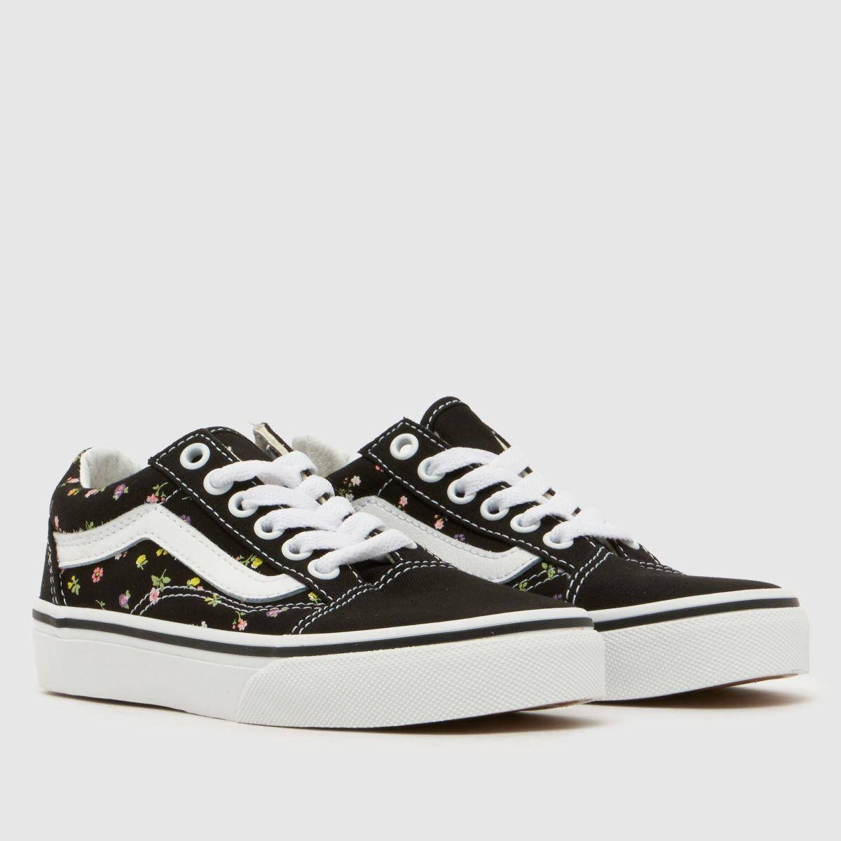 Vans Old Skool Girls Junior in Black Multi Vans Old Skool 1