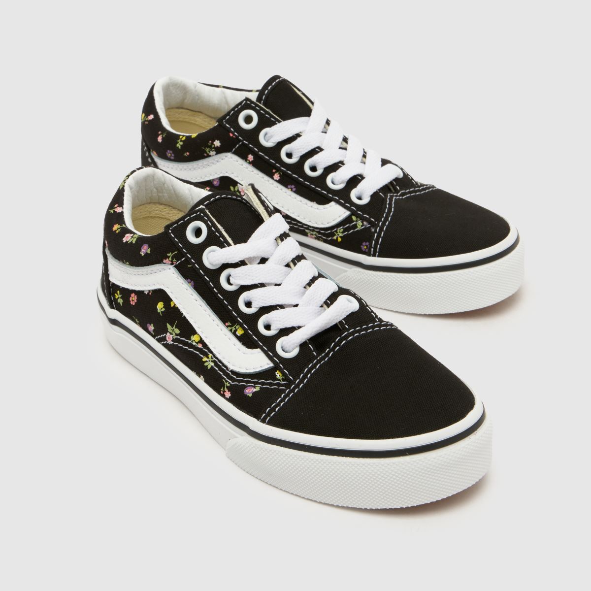 Vans Old Skool Girls Junior in Black Multi Vans Old Skool 4