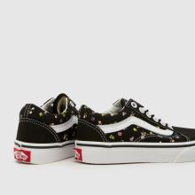 Vans Old Skool Girls Junior in Black Multi Vans Old Skool,4 of 4