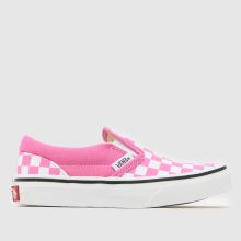 Vans Classic Slip-on Girls Junior in White & Pink Vans Classic Slip-on,1 of 4