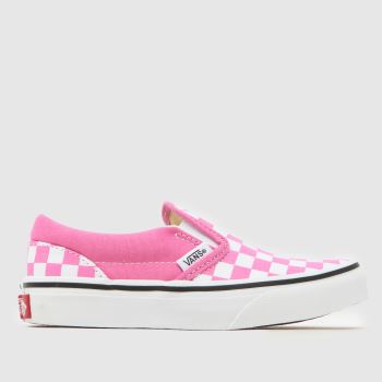 Vans White & Pink Classic Slip-on Girls Junior