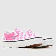 Vans Classic Slip-on Girls Junior in White & Pink Vans Classic Slip-on,2 of 4