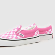 Vans Classic Slip-on Girls Junior in White & Pink Vans Classic Slip-on,4 of 4