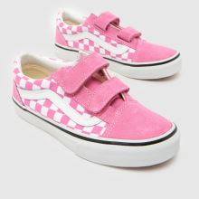 Vans Old Skool V Girls Junior in White & Pink Vans Old Skool V,3 of 4