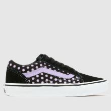 Vans Old Skool Girls Junior in Black & Purple Vans Old Skool,1 of 4
