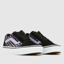 Vans Old Skool Girls Junior in Black & Purple Vans Old Skool,2 of 4