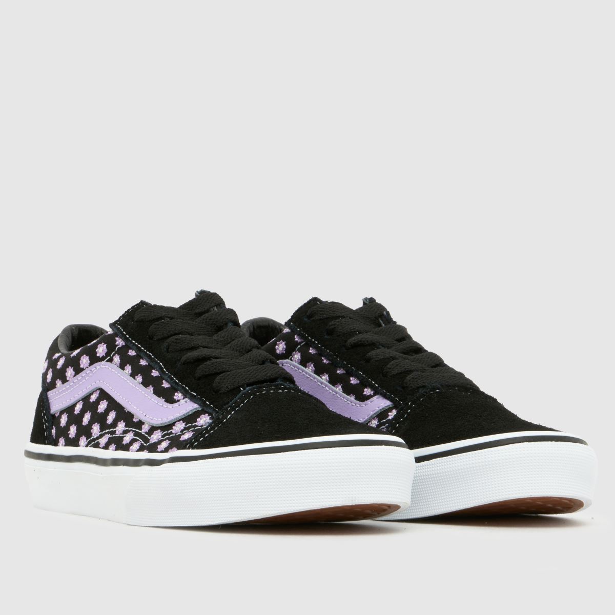 Vans Old Skool Girls Junior in Black & Purple Vans Old Skool 1