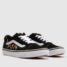Vans Old Skool Girls Junior in Black Multi Vans Old Skool,2 of 4