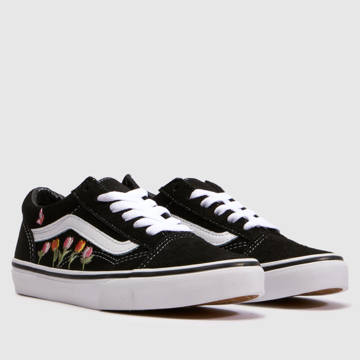 Vans Old Skool Girls Junior in Black Multi Vans Old Skool 1