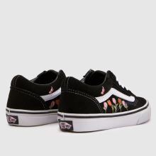 Vans Old Skool Girls Junior in Black Multi Vans Old Skool,4 of 4