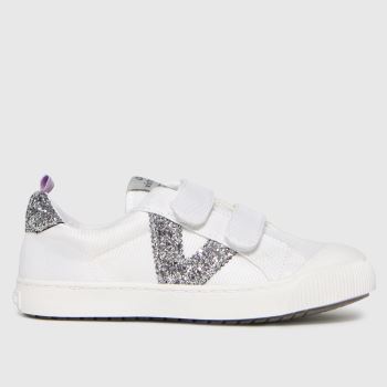 victoria white & silver huellas trainer 2v trainers junior victoria white & silver huellas trainer 2v trainers junior