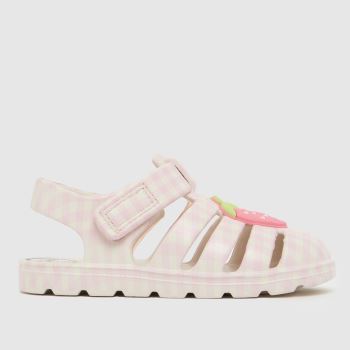 JUJU JELLIES White & Pink Strawberry Check Cherub Girls Junior