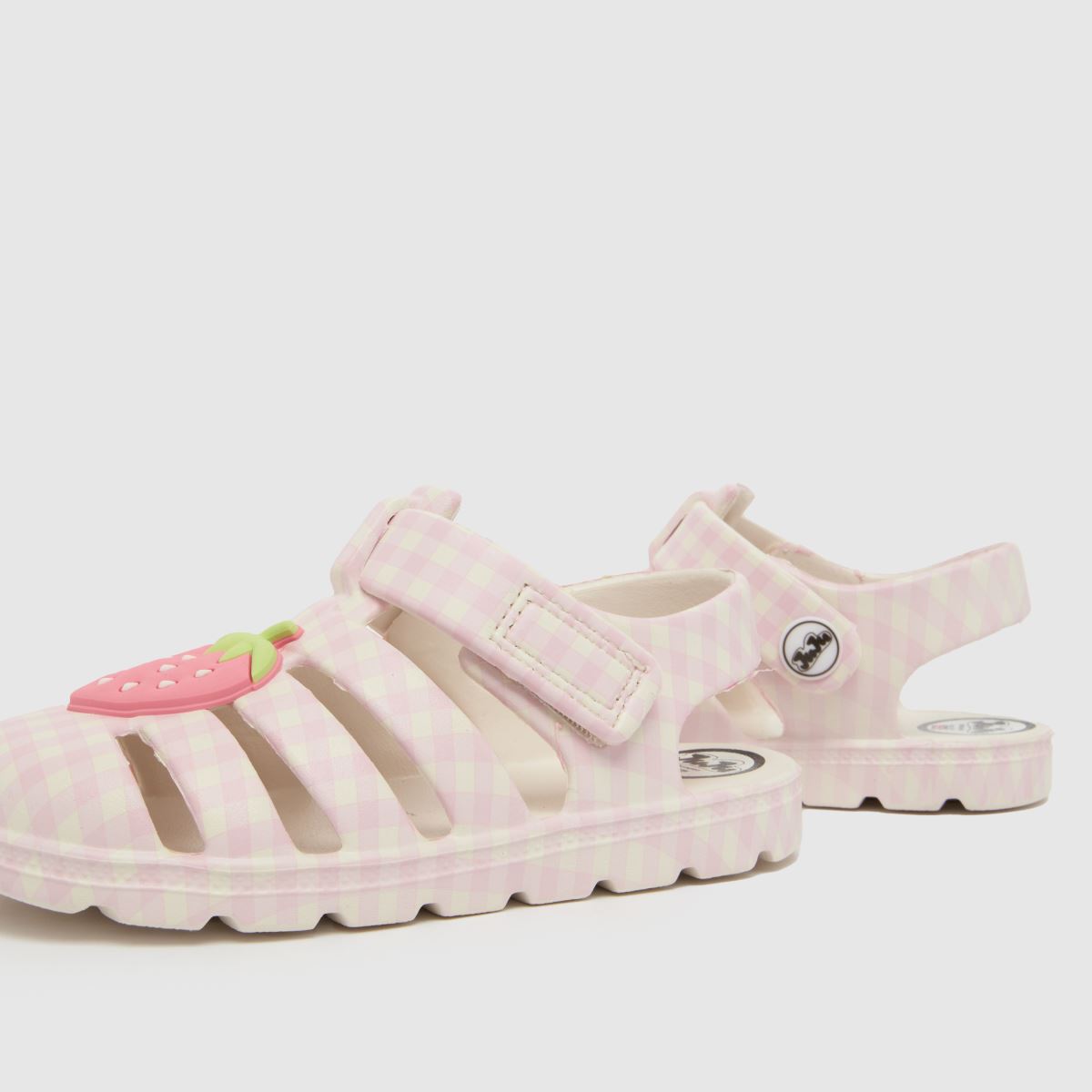 JUJU JELLIES Strawberry Check Cherub Girls Junior in White & Pink JUJU JELLIES Strawberry Check Cherub 7
