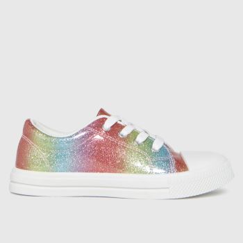schuh multi magic glitter lace up Girls Junior Trainers schuh multi magic glitter lace up Girls Junior Trainers