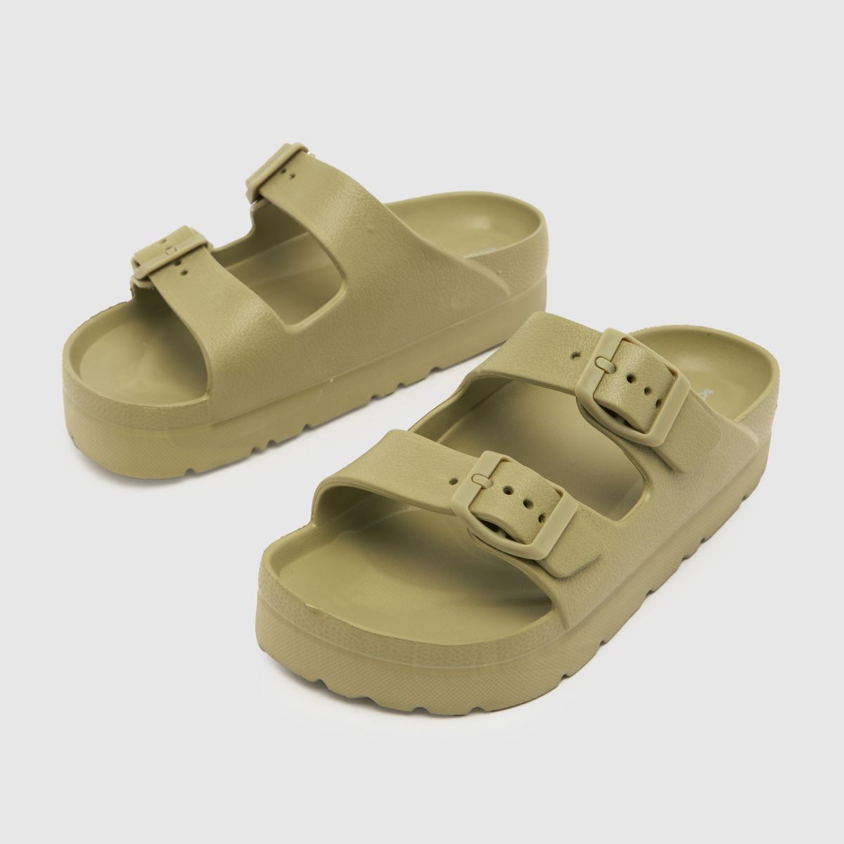 schuh Toby Buckle Footbed Girls Junior in Light Green schuh Toby Buckle Footbed 4