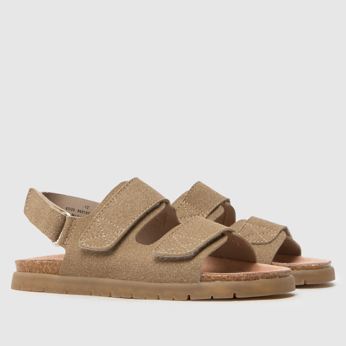 Kids Girls Junior Taupe schuh Tabea Footbed Sandals schuh