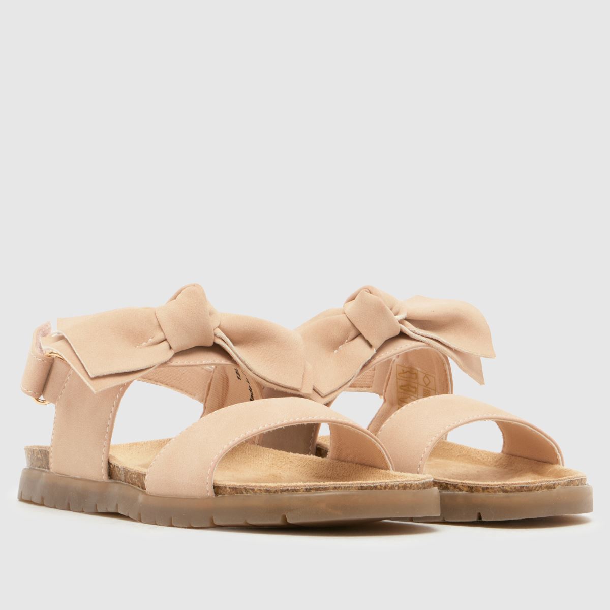 schuh Tartan Bow Girls Junior in Pale Pink schuh Tartan Bow 1