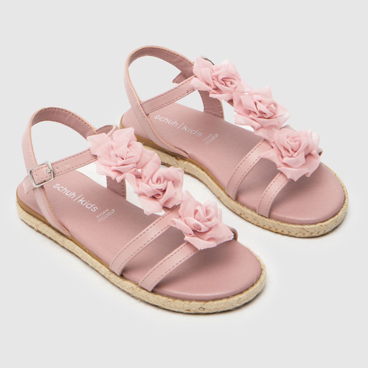 Kids Girls Junior Pale Pink schuh Tansy Flower Espadrille Sandals | schuh