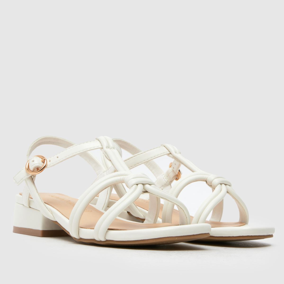 Kids Girls Junior White schuh Tova Block Heel Sandals schuh