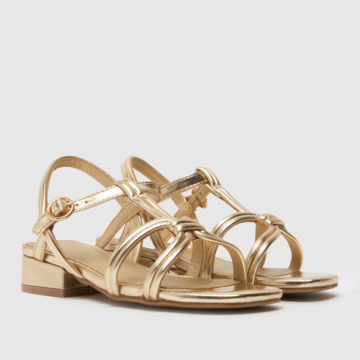 schuh Tova Block Heel Girls Junior in Gold schuh Tova Block Heel 1