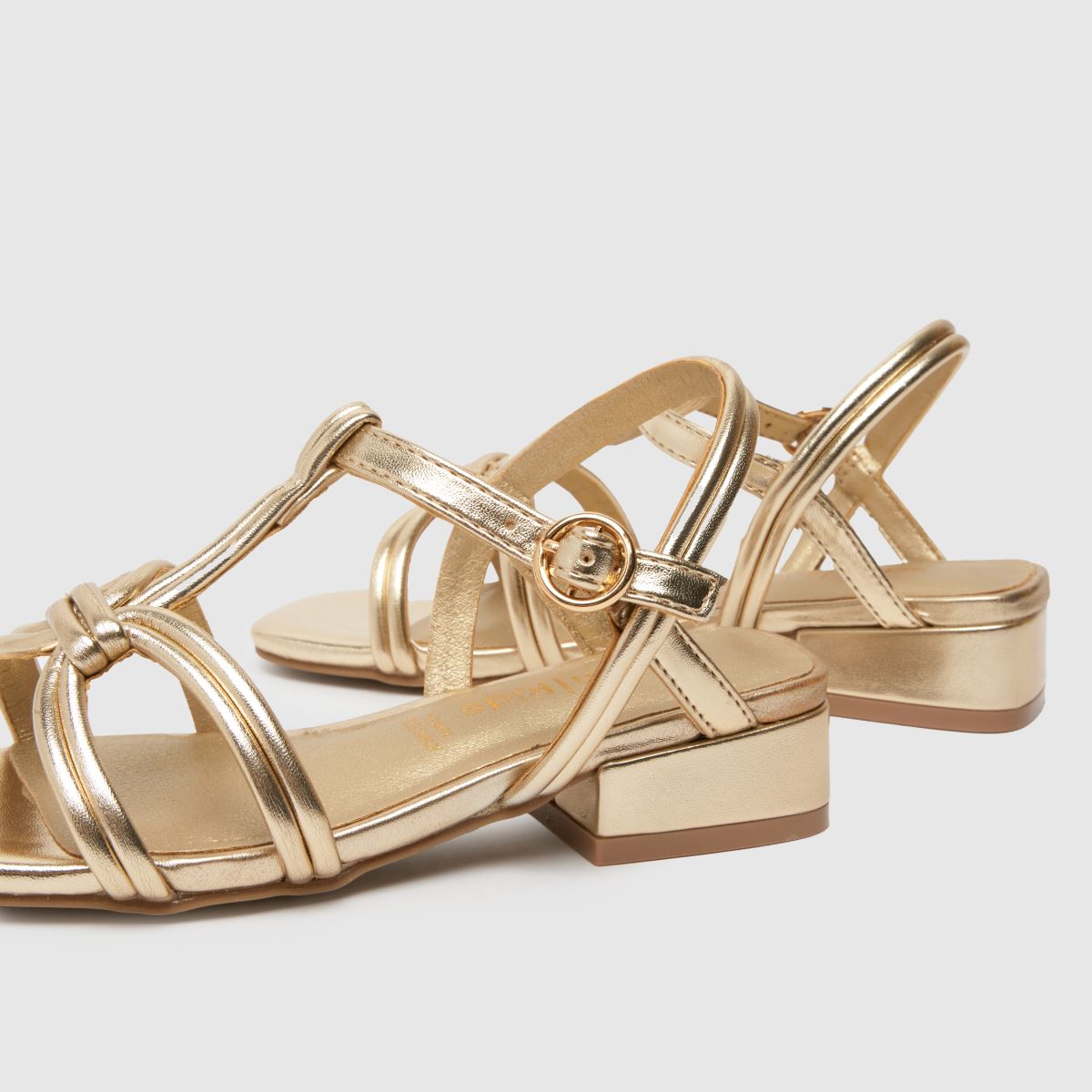 schuh Tova Block Heel Girls Junior in Gold schuh Tova Block Heel 7