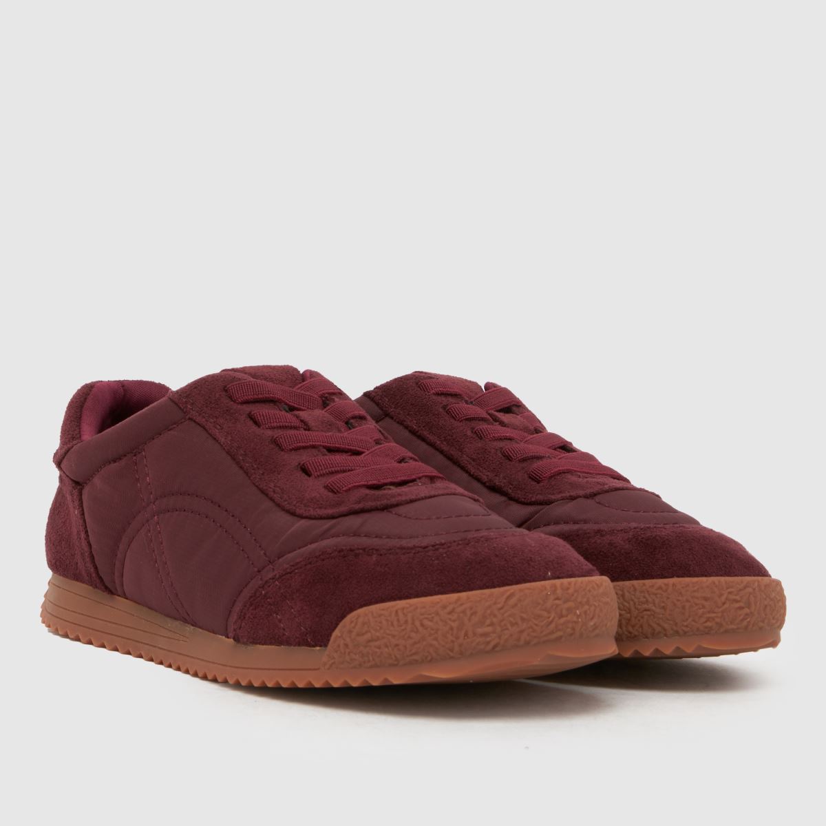 Kids Girls Junior Burgundy schuh Margot Gum Sole Trainers schuh