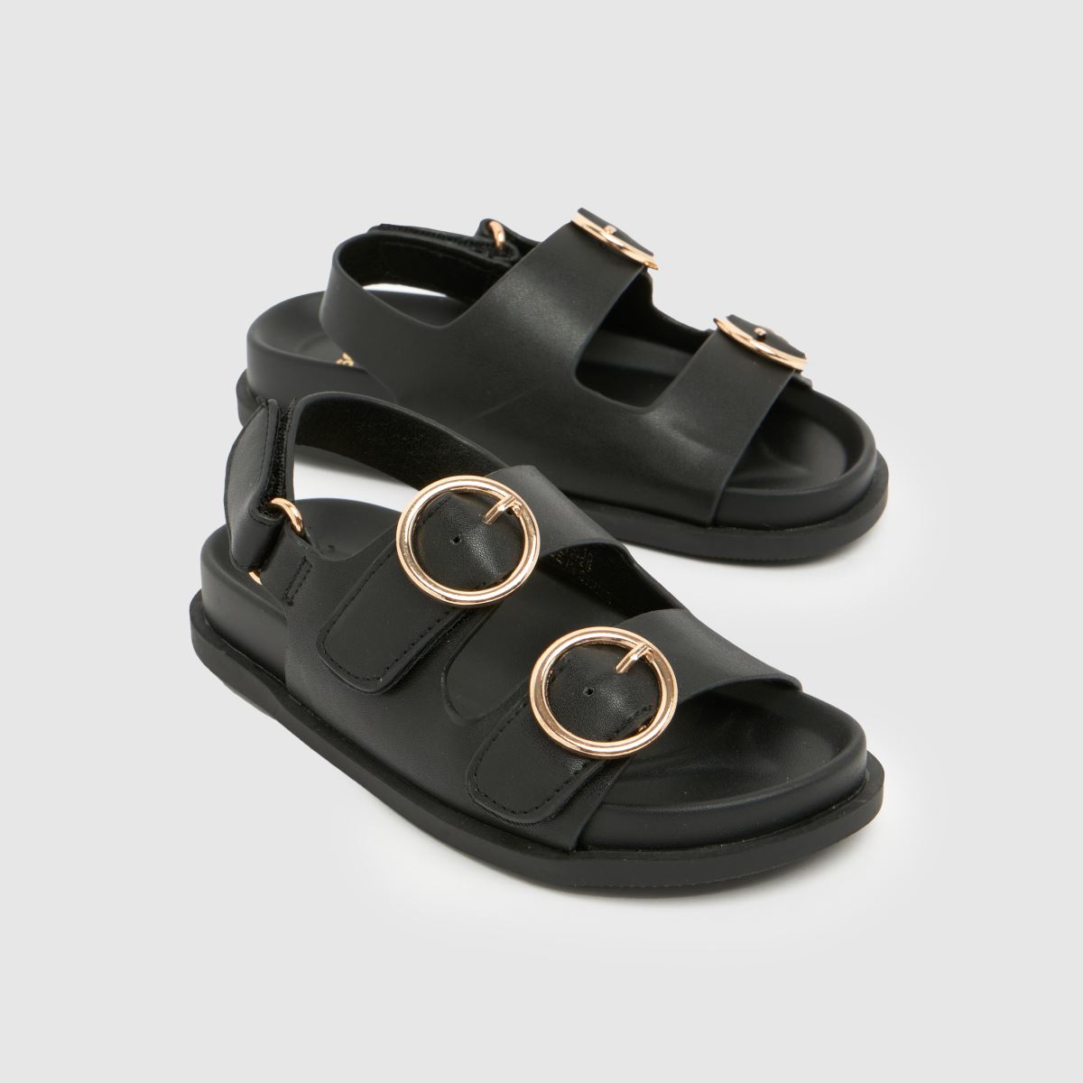 schuh Twist Footbed Girls Junior in Black schuh Twist Footbed 4