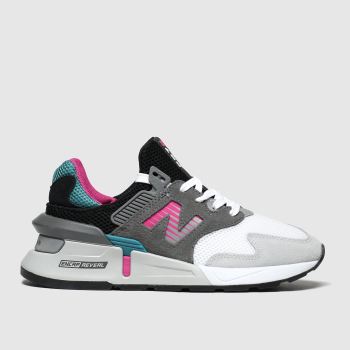 new balance white & grey 997 trainers youth new balance white & grey 997 trainers youth