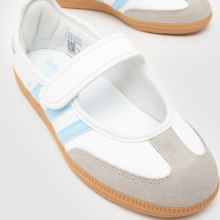 adidas Samba Jane Girls Youth in White & Pl Blue adidas Samba Jane,3 of 4