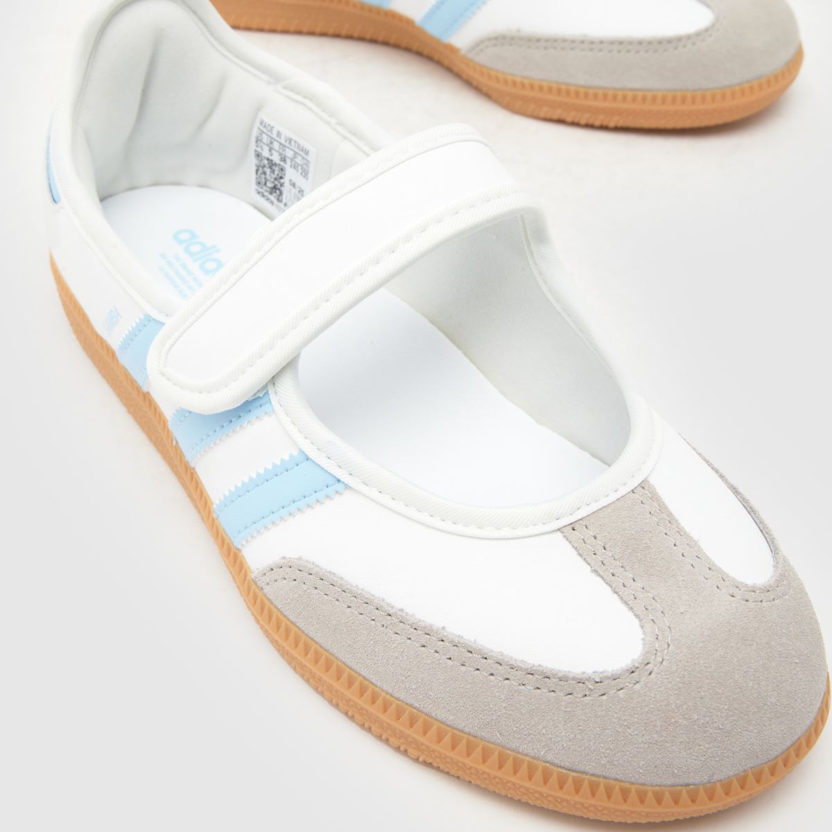 adidas Samba Jane Girls Youth in White & Pl Blue adidas Samba Jane 4