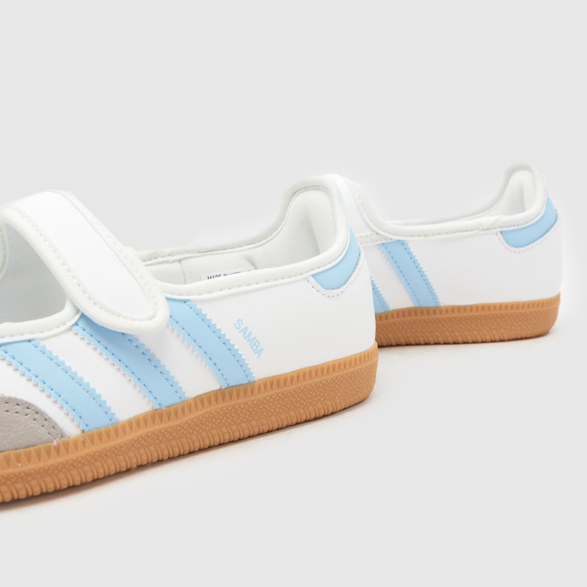 adidas Samba Jane Girls Youth in White & Pl Blue adidas Samba Jane 7
