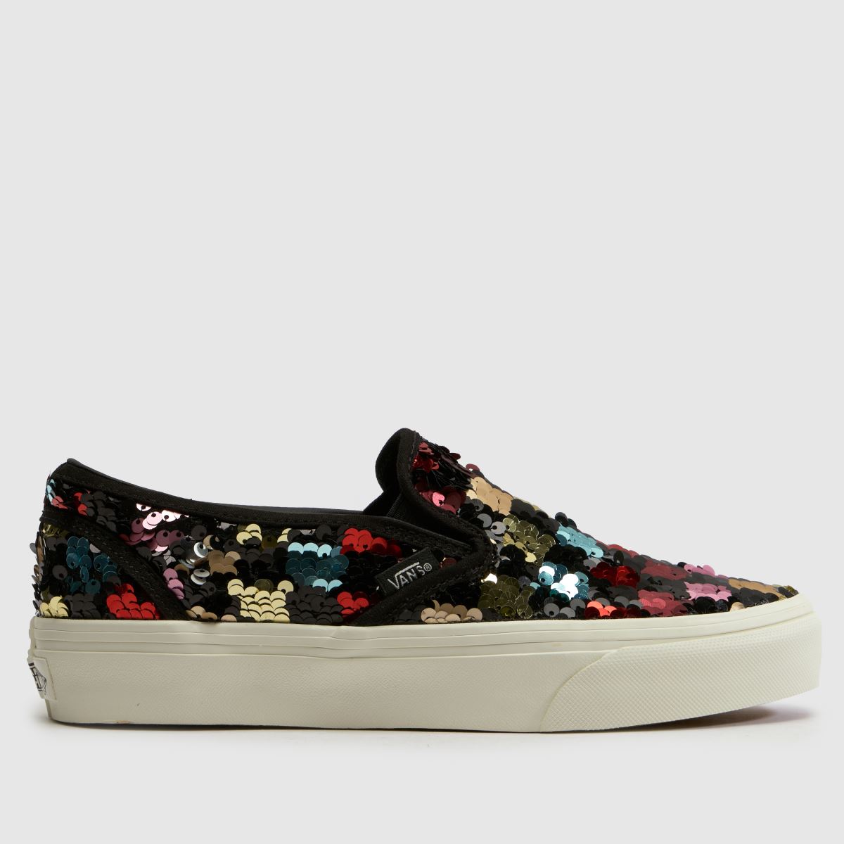 Vans Slip On Girls Youth in Black Multi Vans Slip On