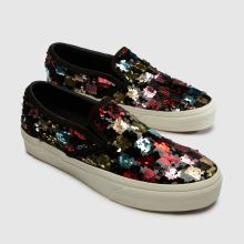 Vans Slip On Girls Youth in Black Multi Vans Slip On,3 of 4