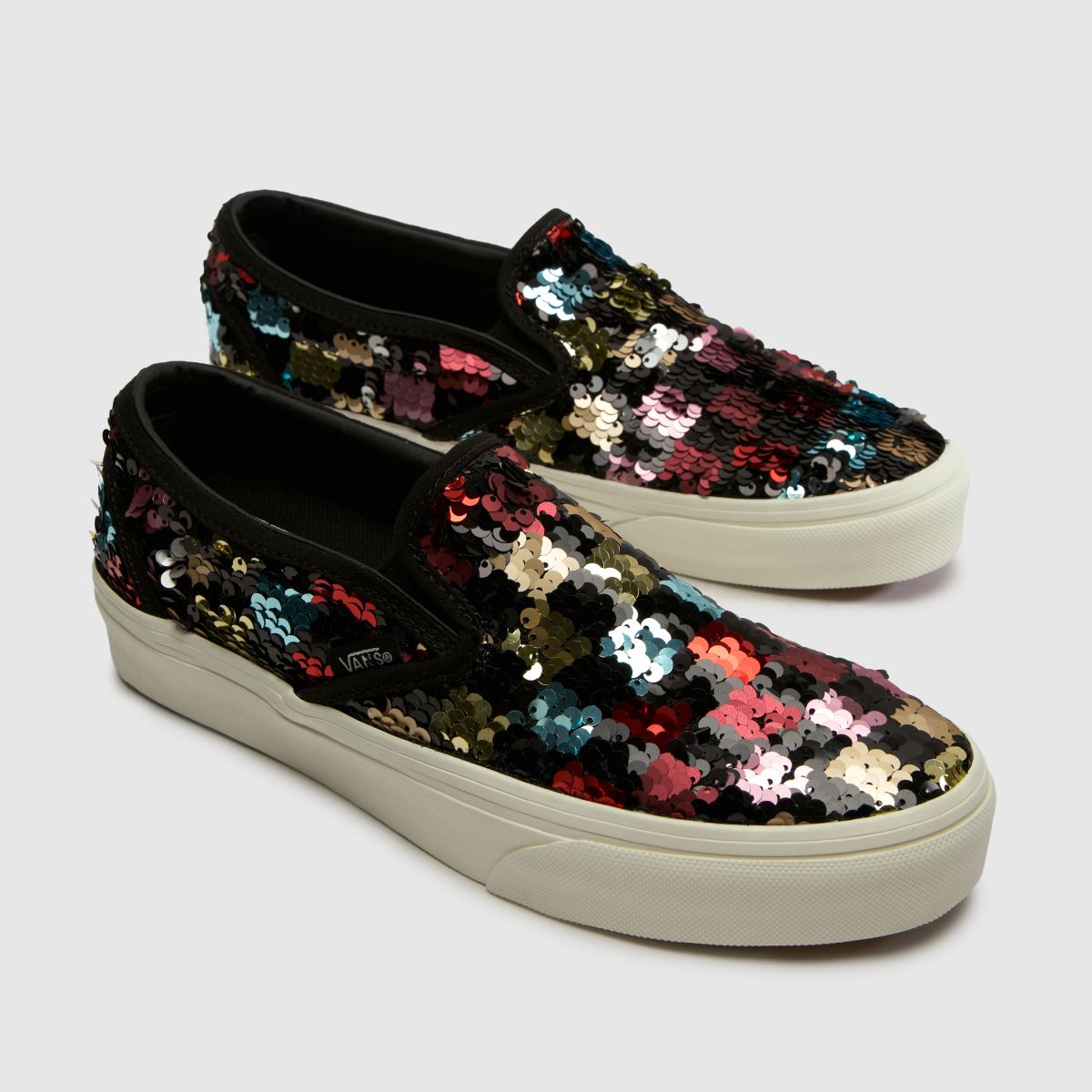 Vans Slip On Girls Youth in Black Multi Vans Slip On 4