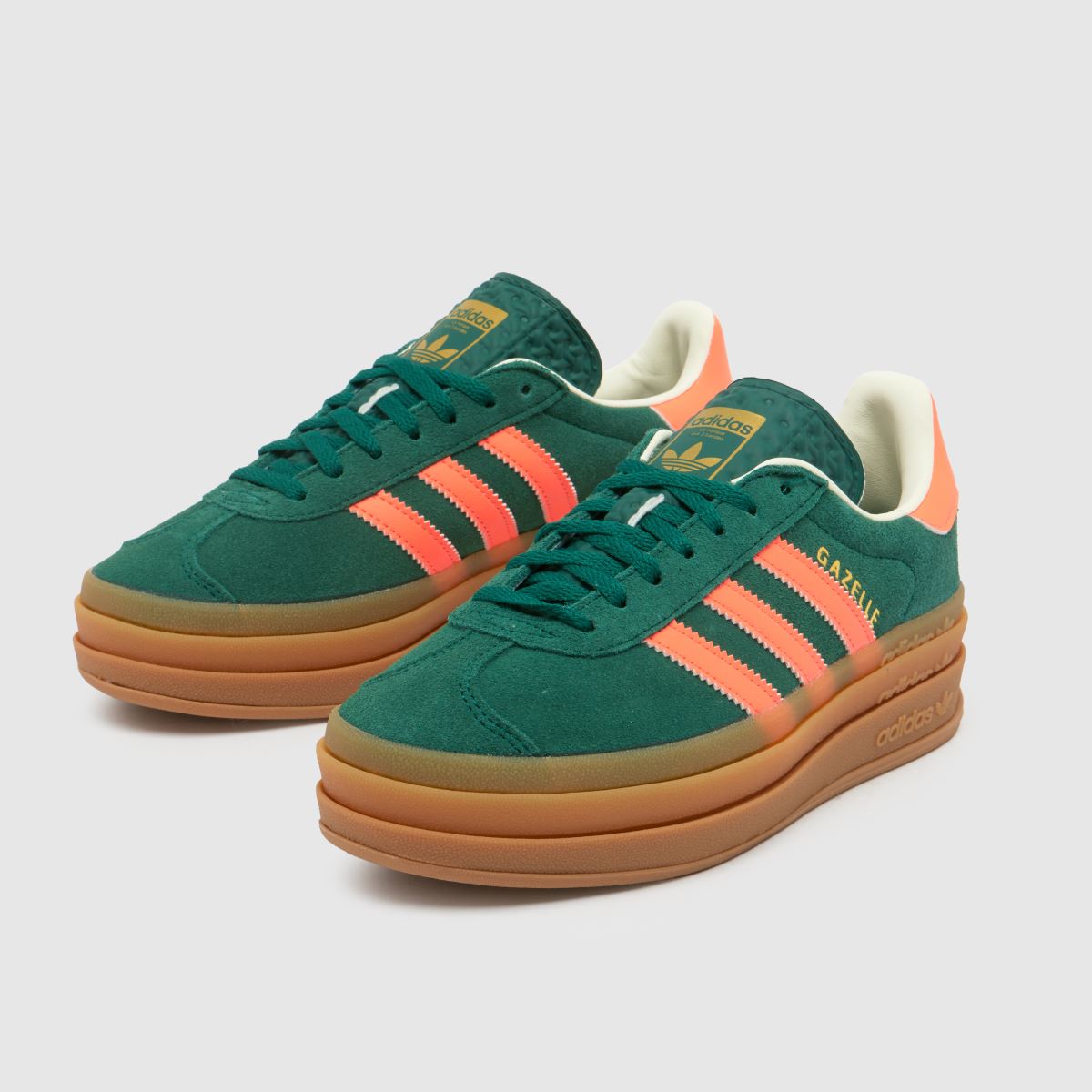 Kids Girls Youth Green adidas Gazelle Bold Trainers schuh