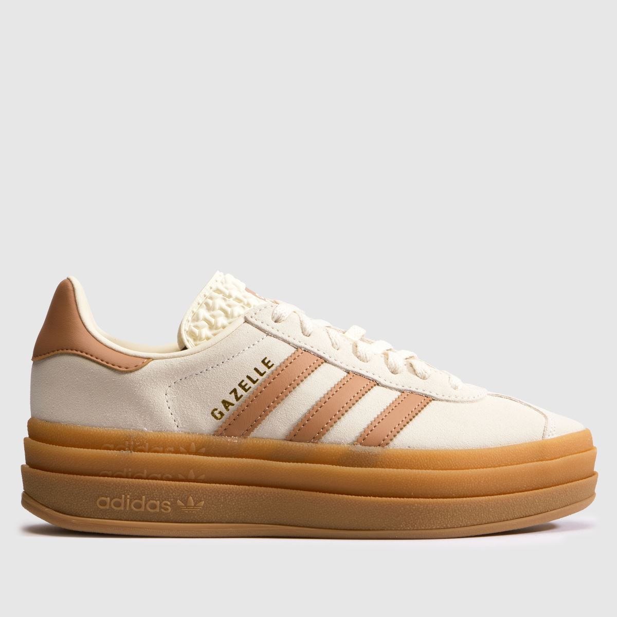 adidas Off-white Multi Gazelle Bold Girls Youth Trainers, Size: 4 (EU 36?)